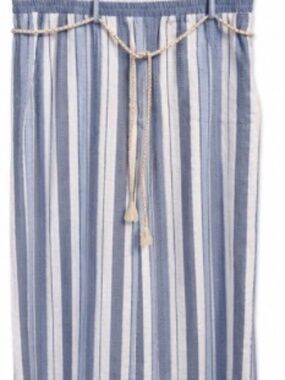 Frye & Co. Blue & White Striped Wide Leg Pants XL NWT